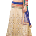 Triveni Charismatic Beige Colored Embroidered Net Lehenga Choli